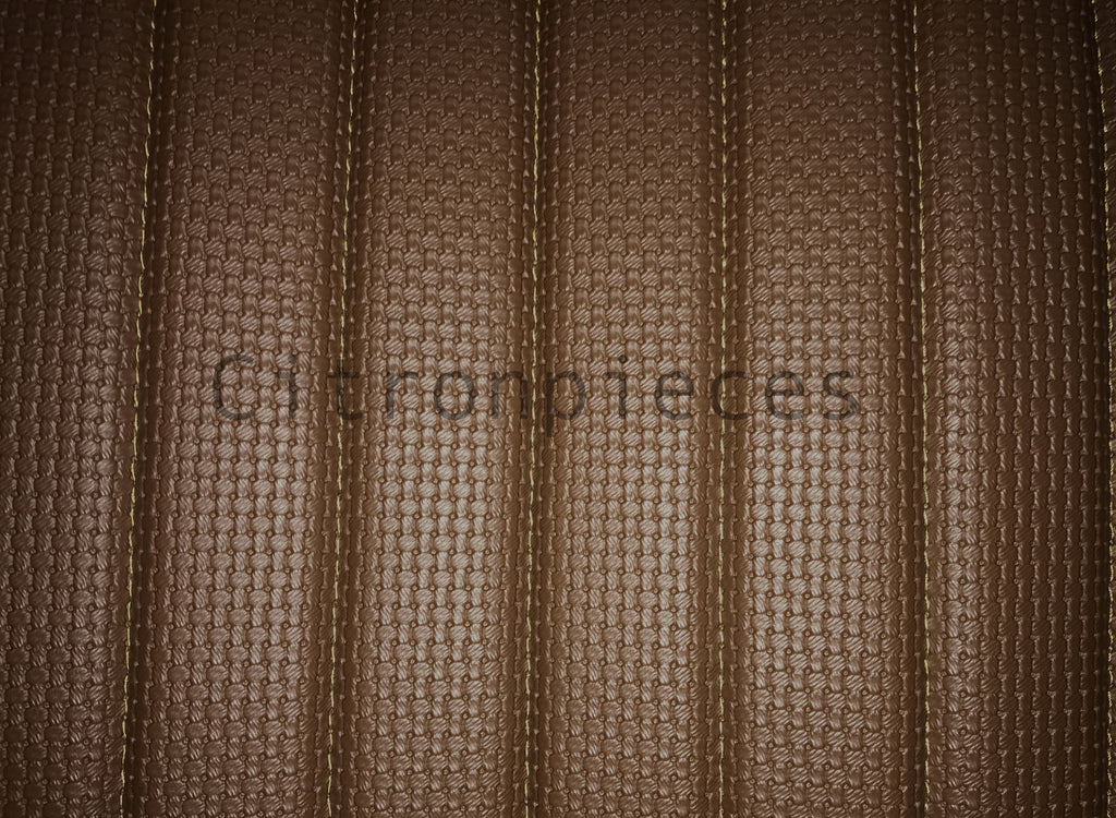 Original seat cover set for rear bench in brown leatherette DYANE Citroën 2CV
