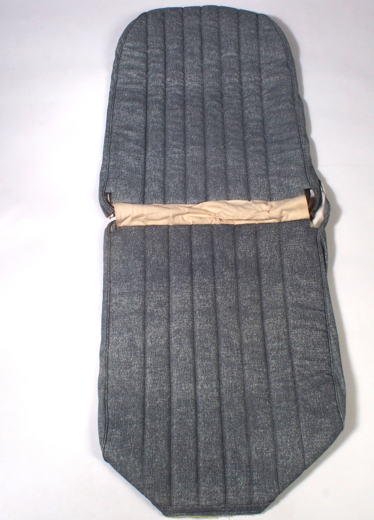 Original Schonbezug-Set für Vordersitz links in blauem Jeans-Kunstleder (2 runde Ecken) Dyane Citroën 2CV