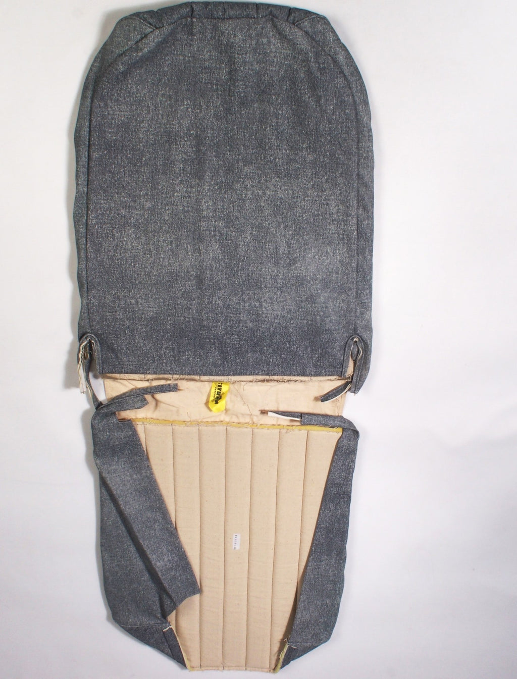 Original seat cover set for front L seat in blue denim leatherette (2 round angles) Dyane Citroën 2CV