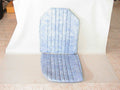 Original seat cover set for front L seat in blue denim leatherette (1 round angle) Dyane Citroën 2CV