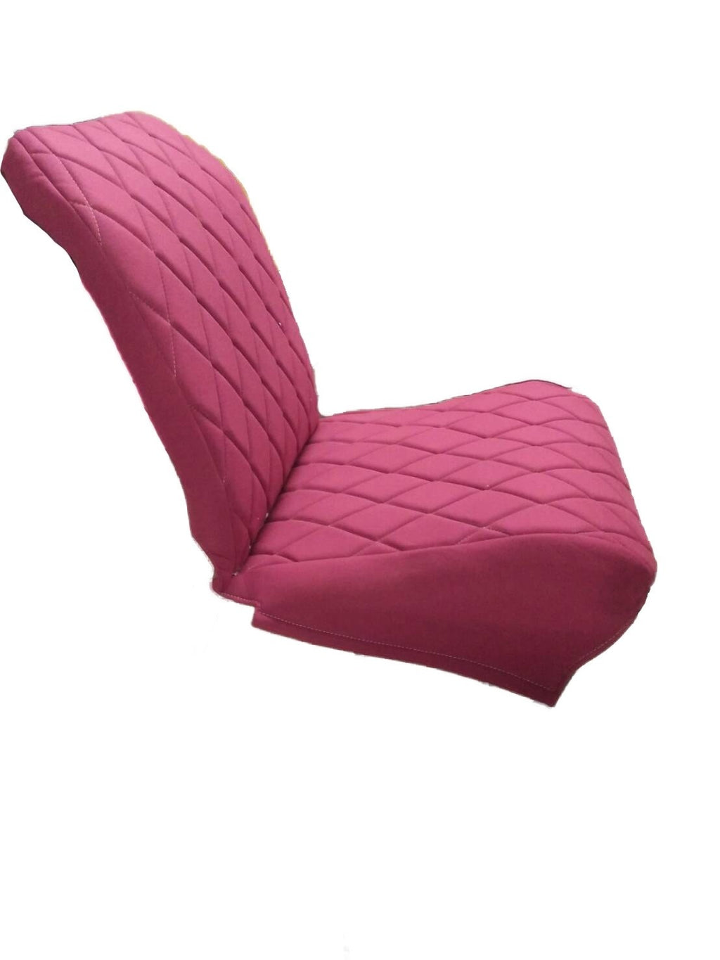 Original seat cover set for front R seat (2 round angles) in red cloth Charleston Citroën 2CV