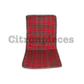 Seat cover for 2CV, old type, Scottish design red. <——48cm ——>