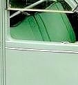 Original-Sitzbezüge-Set für Sitze aus grün gestreiftem Stoff (exakte Kopie des Originalstoffes!) für Citroën 2CV der Baujahre 50er/60er