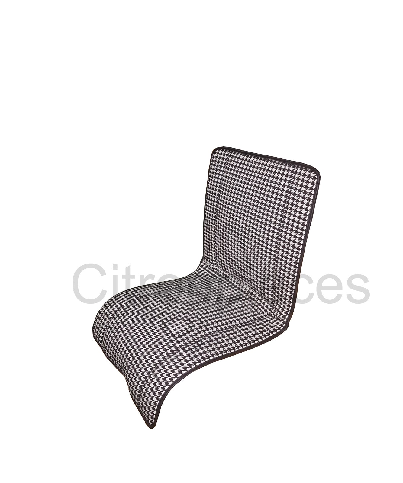Original seat cover set for rear bench in "pied de poule" black and white cloth Charleston Citroën 2CV  - Copy