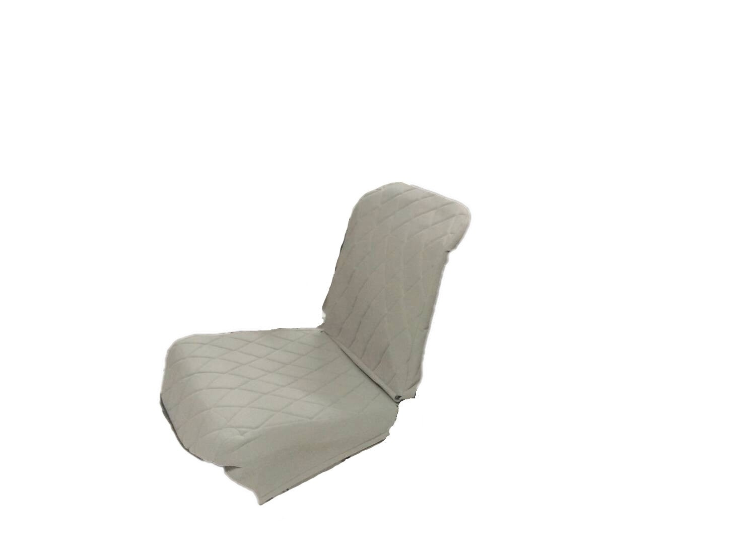 Original seat cover set for front L seat (2 round angles) in gray cloth Charleston Citroën 2CV