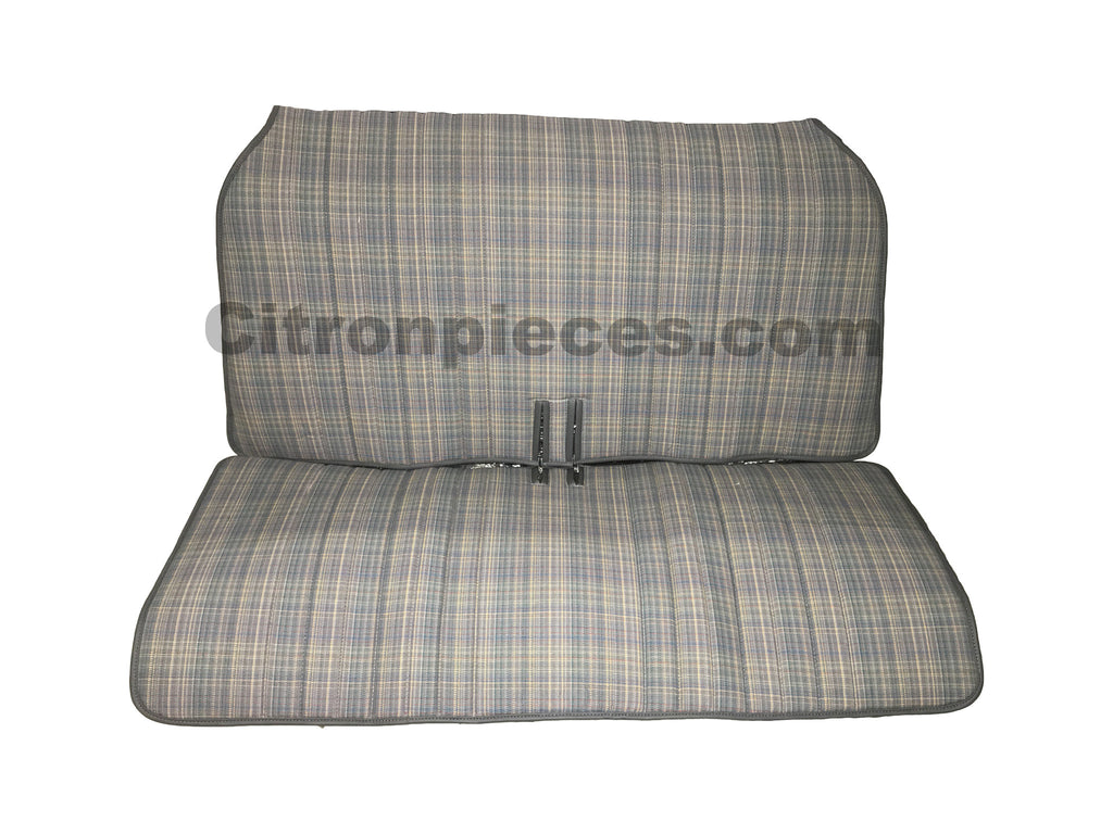 Original seat cover set for rear bench in gray cloth Charleston Citroën 2CV
