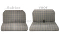 Original seat cover set for rear bench in gray cloth Charleston Citroën 2CV