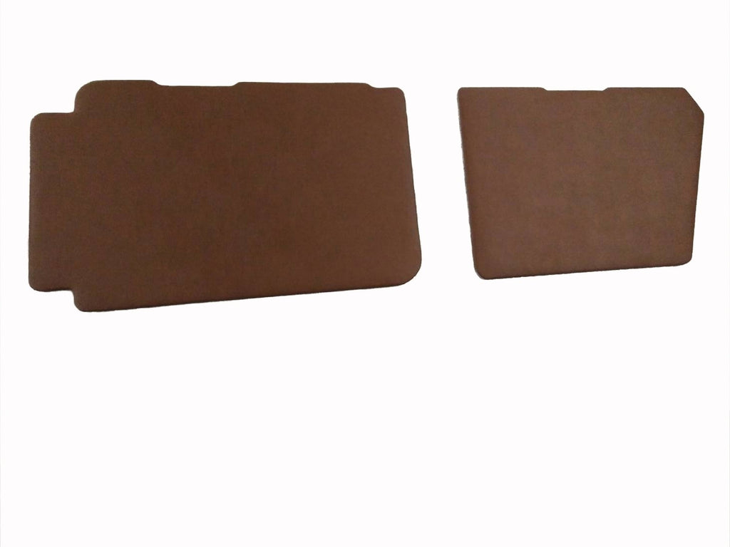 Set of 4 door panels in brown leatherette (with plastic upper part) Citroën 2CV