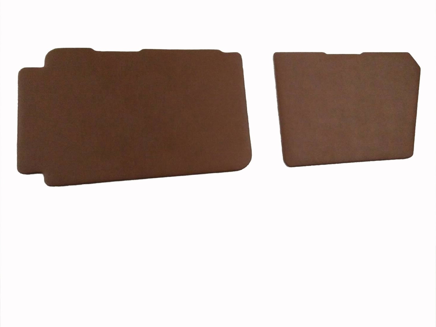 Set of 4 door panels in brown leatherette (with plastic upper part) Citroën 2CV