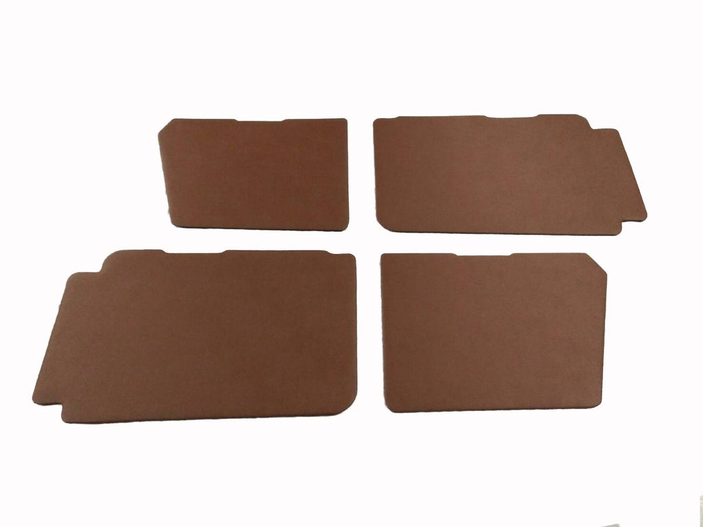 Set of 4 door panels in brown leatherette (with plastic upper part) Citroën 2CV