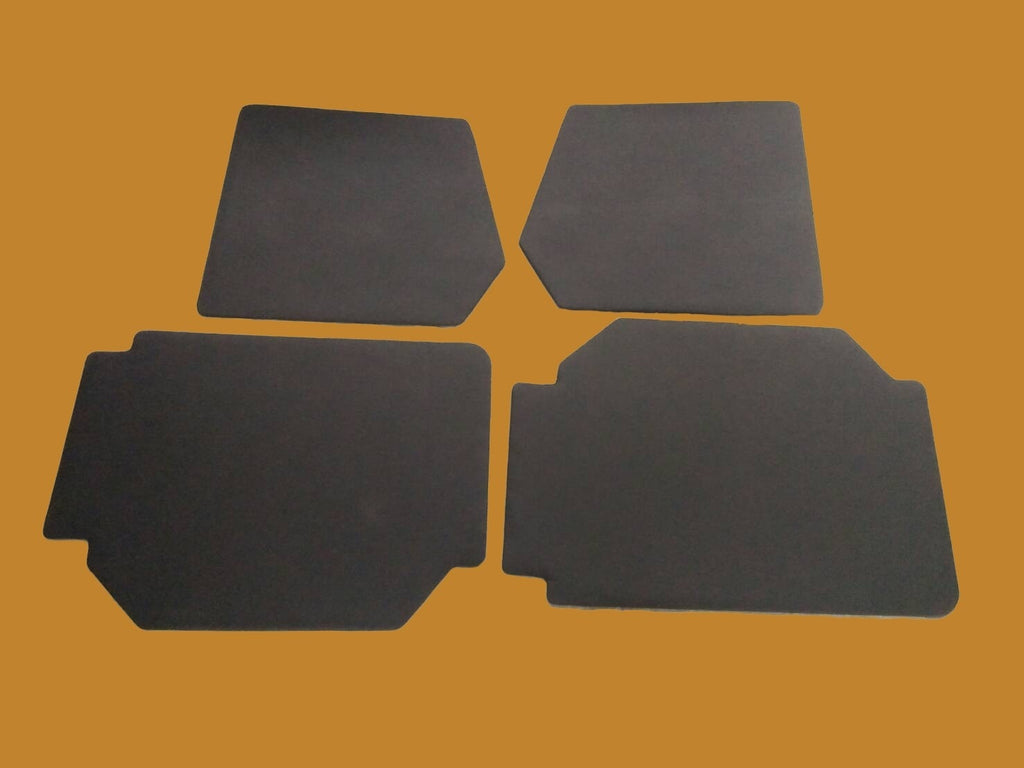 Set of 4 door panels in black leatherette (without plastic upper part) Citroën 2CV