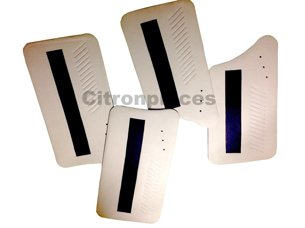 Set of 4 door panels in white with black - Ami 6
