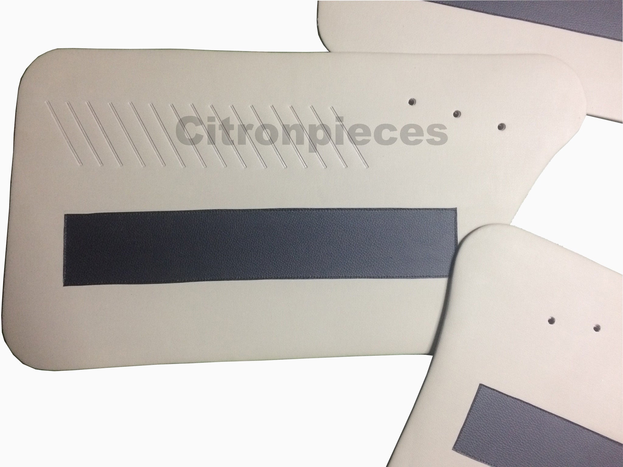 Set of 4 door panels in white with black - Ami 6
