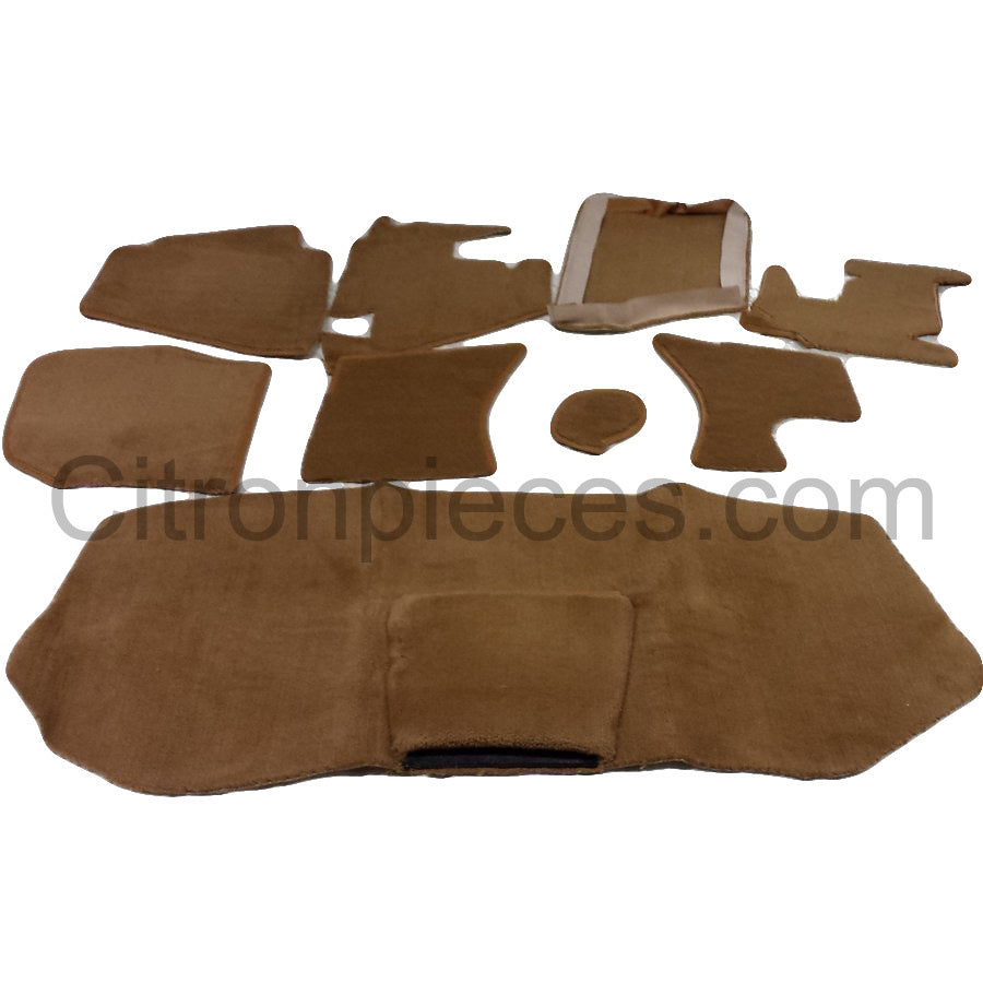 Full carpet set including foam brown Citroën ID/DS