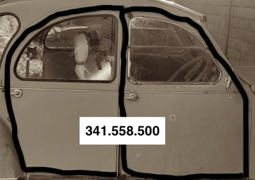 341.558.500: Türgummidichtungssatz 2CV.