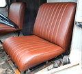 Original seat cover set for front seat in brown leatherette 3 rd model (as of Sept 1970) Citroën HY