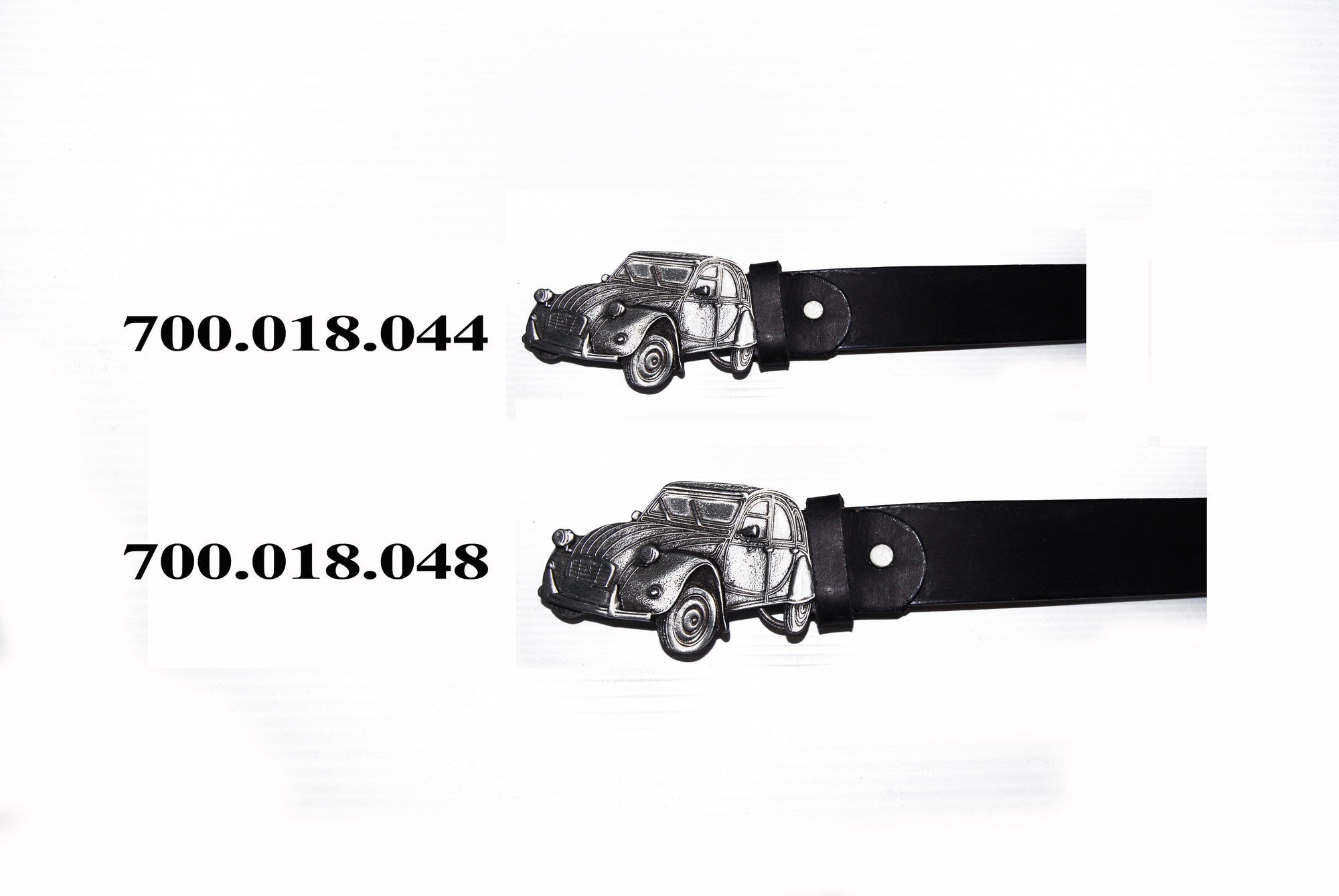Leather belt with buckle Citroen 2CV size 48 (inch)