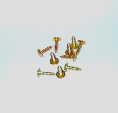 Blechschraube mit großem Kopf, gelb verzinkt, Durchmesser 45 mm, Länge 20 mm, Verkaufseinheit 10 Stück
