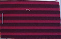 Red cloth `bayadère` (striped) (price per meter width +/- 150 M)