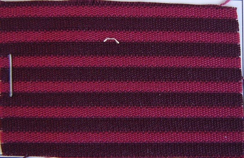 Red cloth `bayadère` (striped) (price per meter width +/- 150 M)