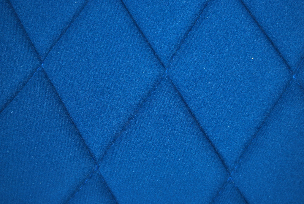 Seat cover set for front R seat (2 round angles) in blue cloth Charleston Citroën 2CV