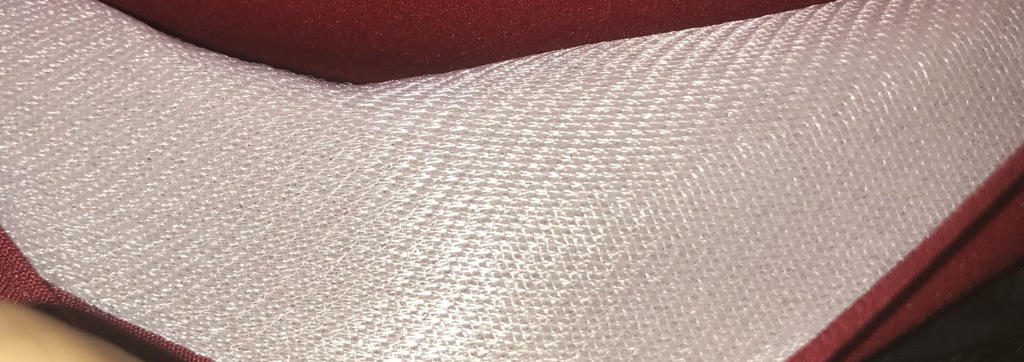Cloth sample, bright red with 3 mm of foam. Color code Ral 3001