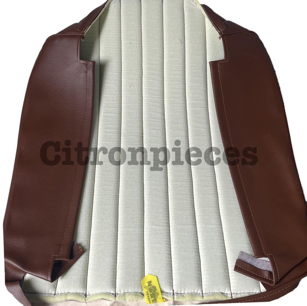 Original seat cover set for front seat in brown leatherette 3 rd model (as of Sept 1970) Citroën HY