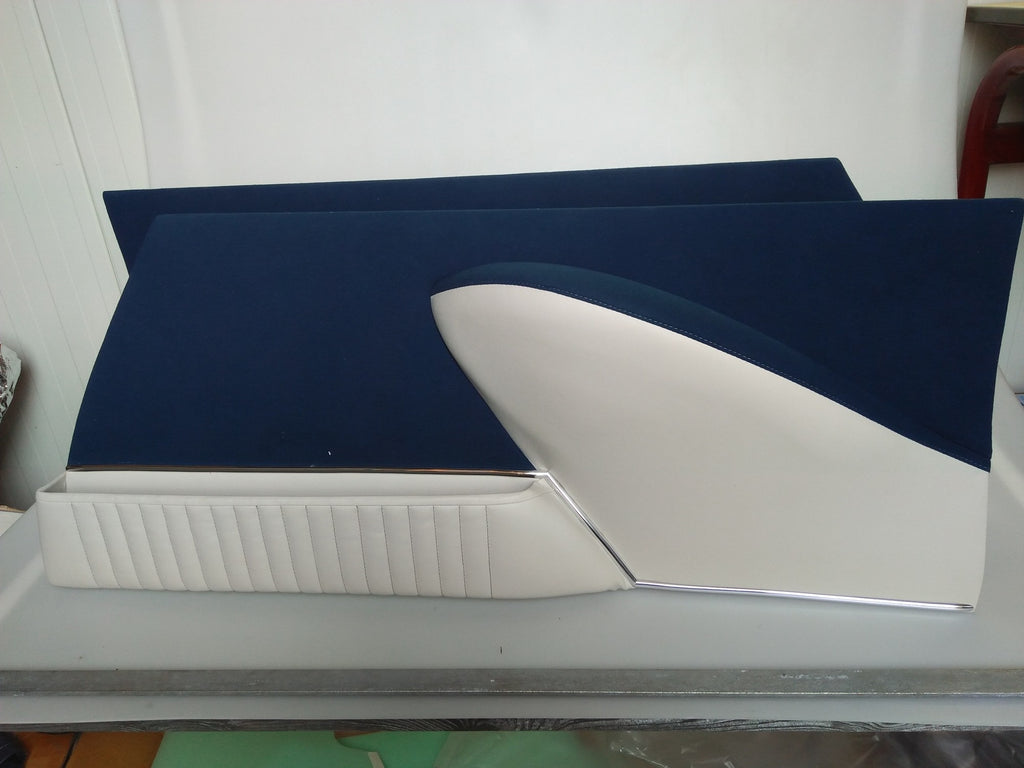 Set of 4 door cards in blue cloth (pallas) Citroën ID/DS