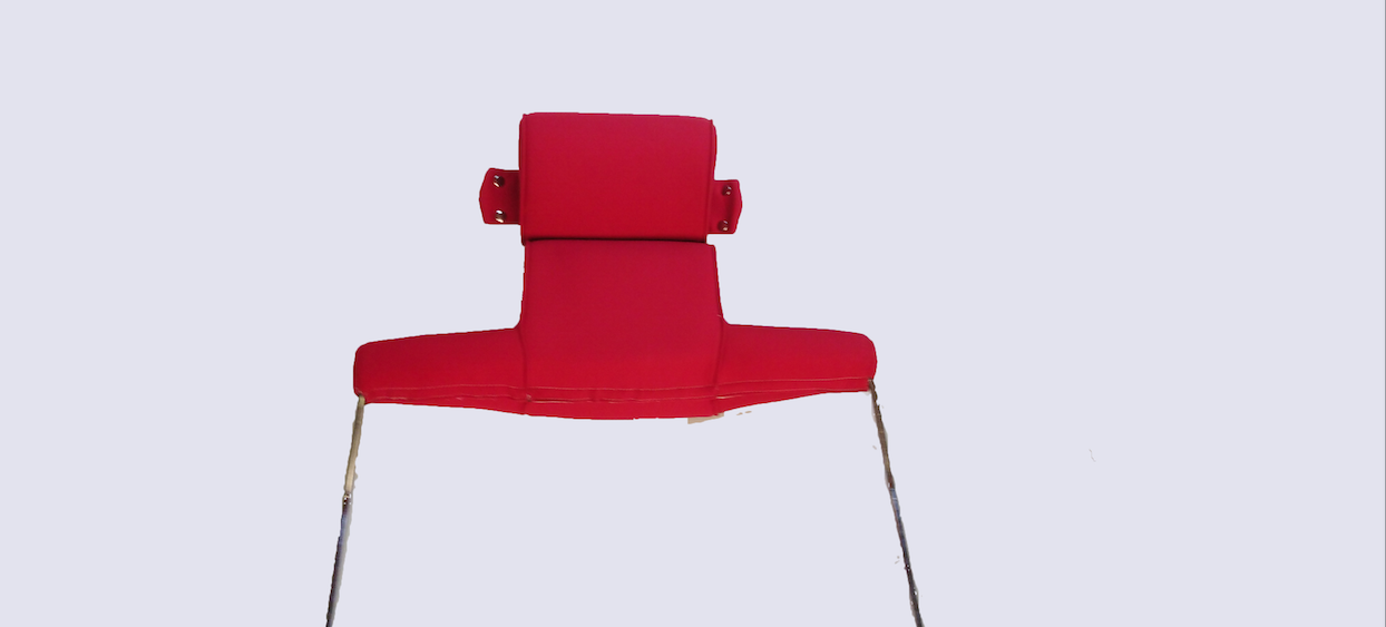 Head rest with bright red 60->67cloth trimming wide model 2 pieces Citroën ID/DS