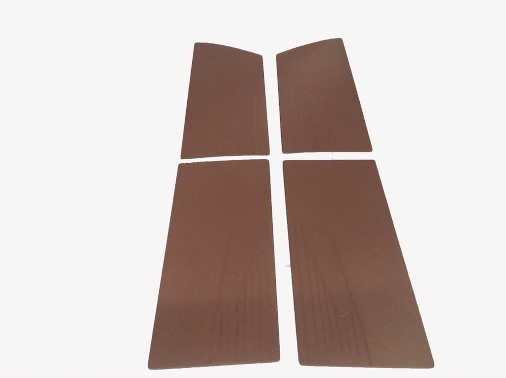 Door card set (flat) brown leatherette Citroën ID/DS