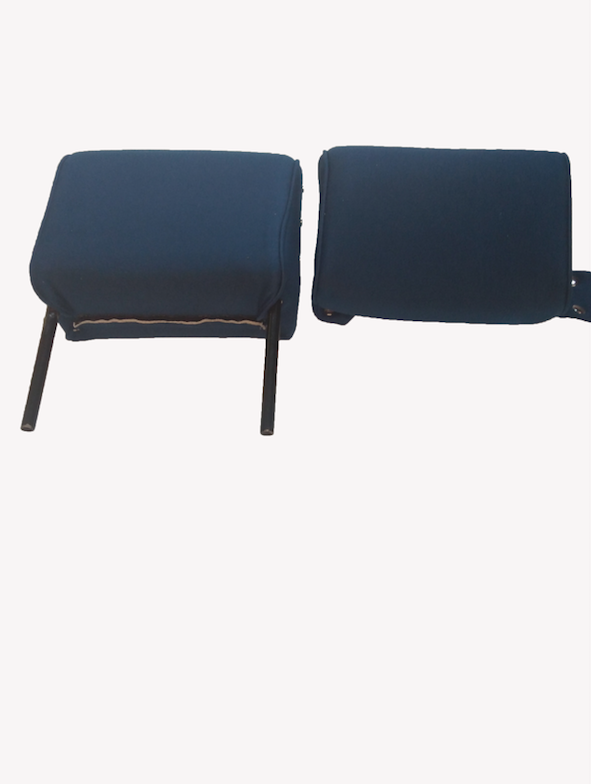Head rest with blue cloth trimming narrow model 2 pieces Citroën ID/DS