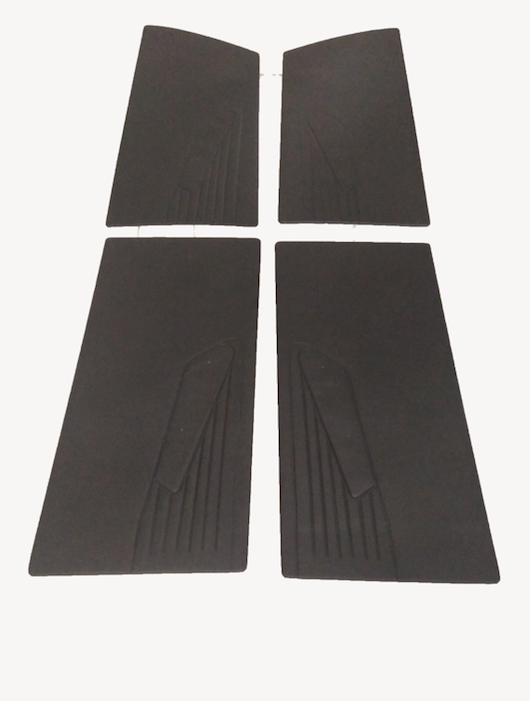 Türverkleidungssatz (flach) Kunstleder schwarz Citroën ID/DS