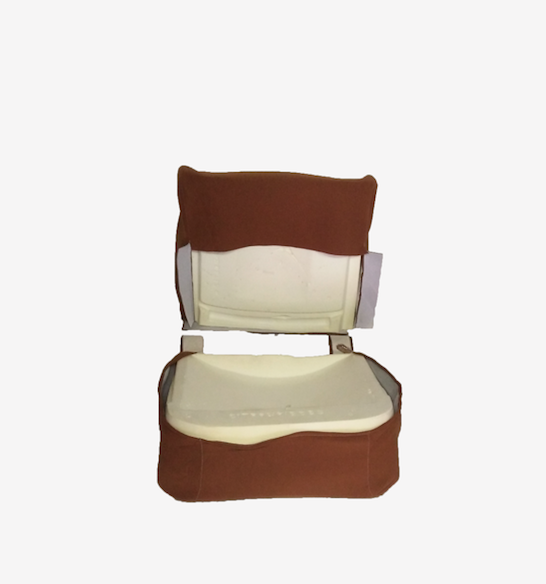 Front seat cover old model ocher cloth Citroën ID/DS