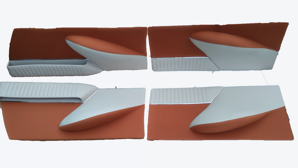 Set of 4 door cards in ocher cloth (pallas) Citroën ID/DS