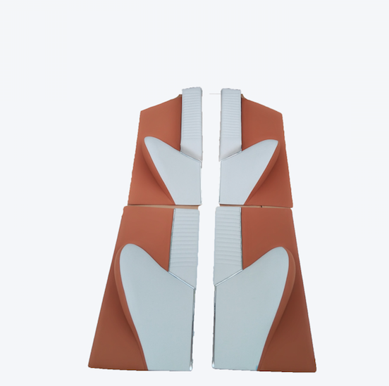 Set of 4 door cards in ocher cloth (pallas) Citroën ID/DS