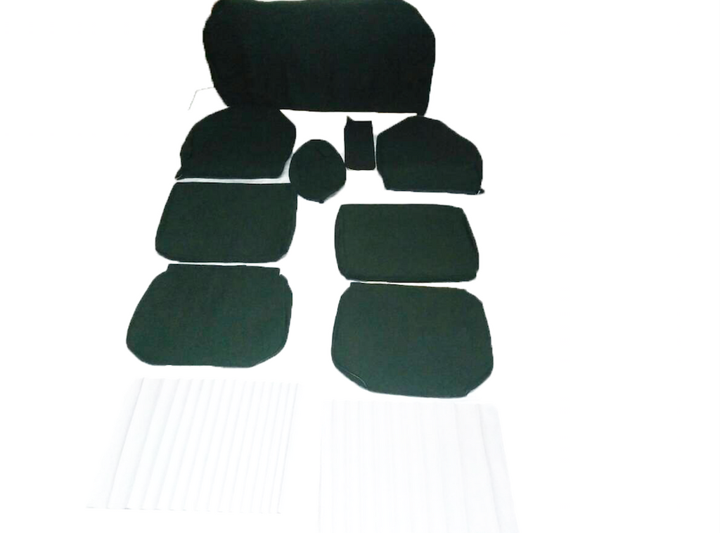 Set of seat covers for 1 caruperpecial green cloth Citroën ID/DS