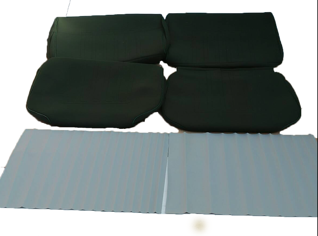 Set of seat covers for 1 caruperpecial green cloth Citroën ID/DS