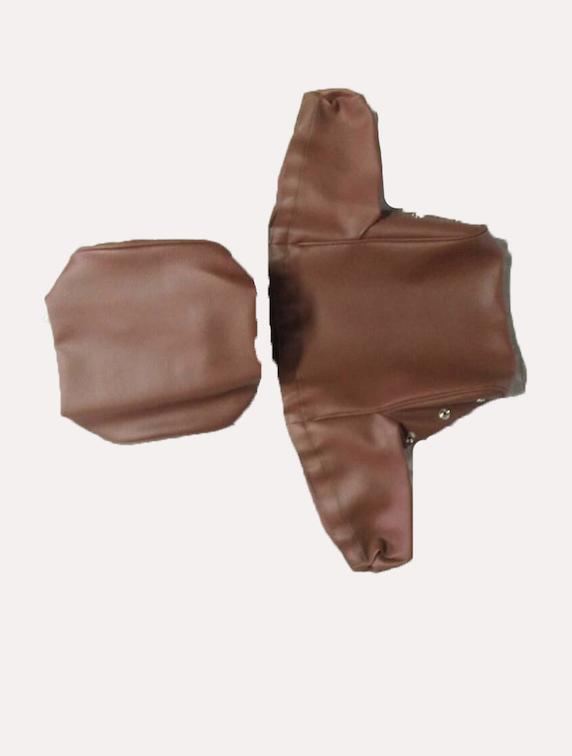 Head rest cover with brown leatherette trimming wide model 2 pieces Citroën ID/DS