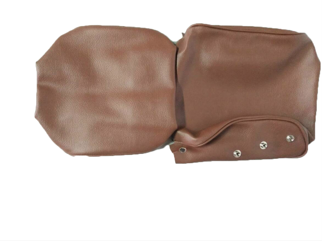 Head rest cover with brown leatherette trimming narrow model 2 pieces Citroën ID/DS