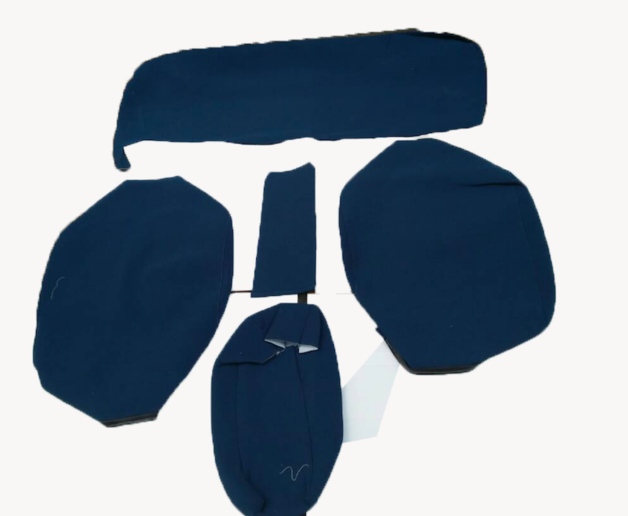 Rear bench cover old model wide armrest blue cloth Citroën ID/DS
