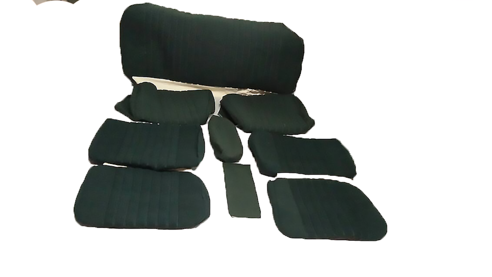 Set of seat covers for 1 car pallas 70-73 green cloth Citroën ID/DS