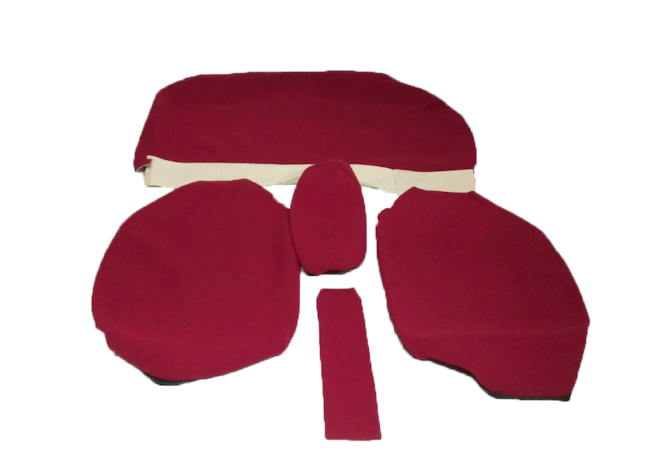 Rücksitzbankbezug altes Modell breite Armlehne roter Stoff Citroën ID/DS
