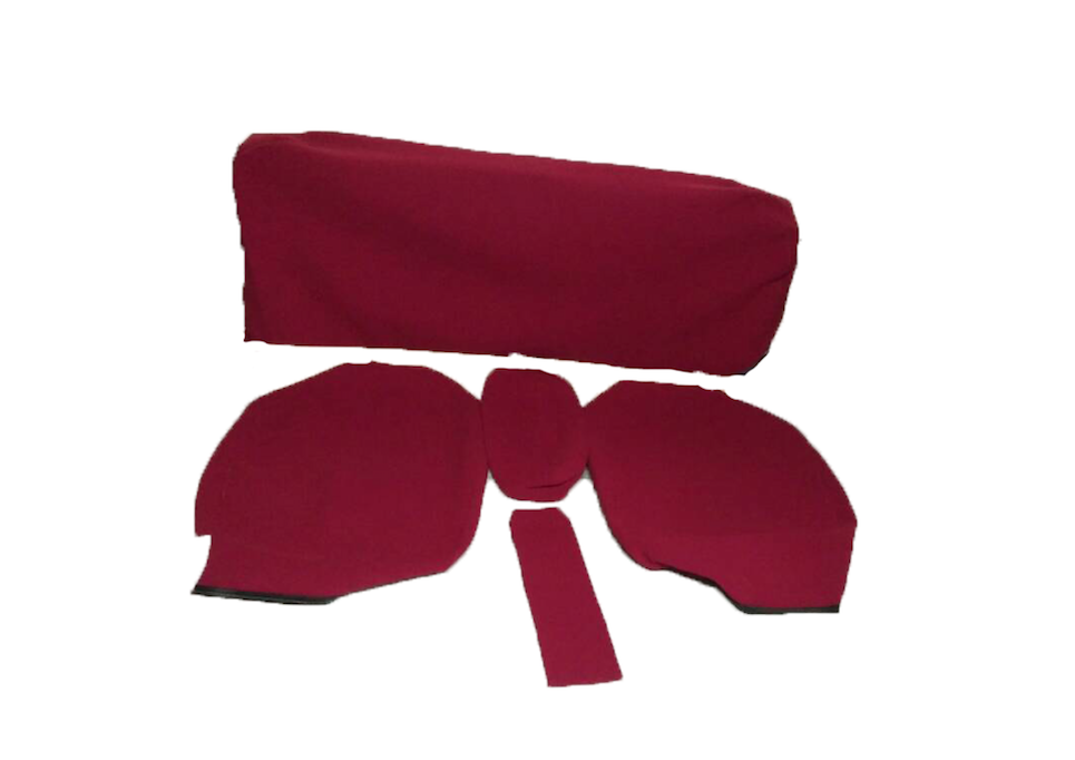 Rücksitzbankbezug altes Modell breite Armlehne roter Stoff Citroën ID/DS