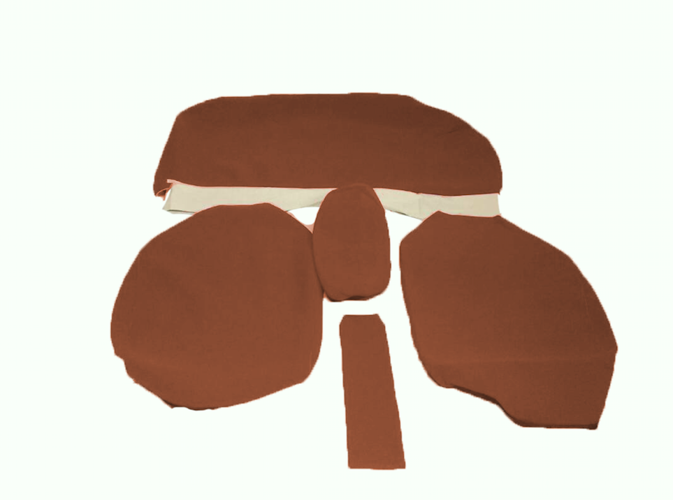Rear bench cover old model wide armrest ocher cloth Citroën ID/DS