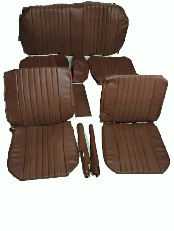 Seat cover set (2 front 1 rear) in brown leatherette Citroën ID/DS