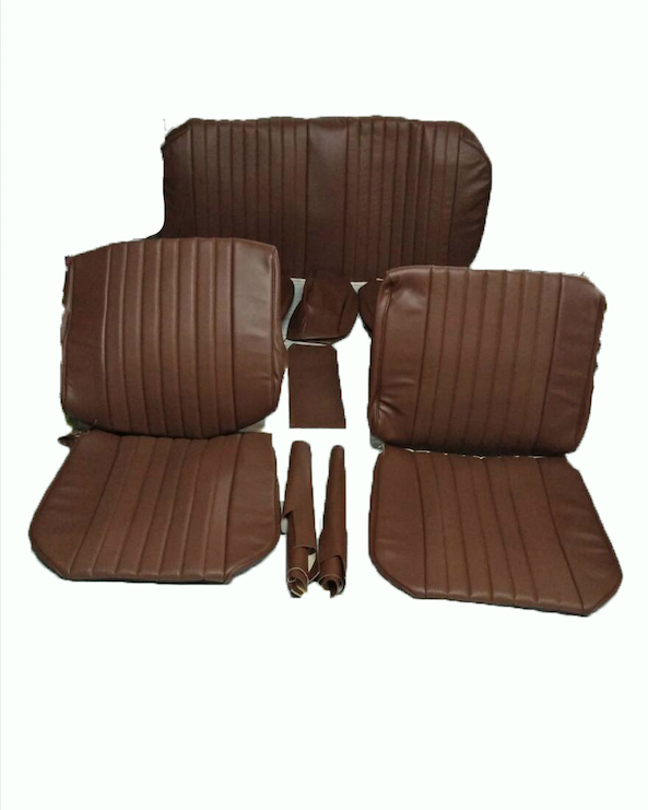 Seat cover set (2 front 1 rear) in brown leatherette Citroën ID/DS