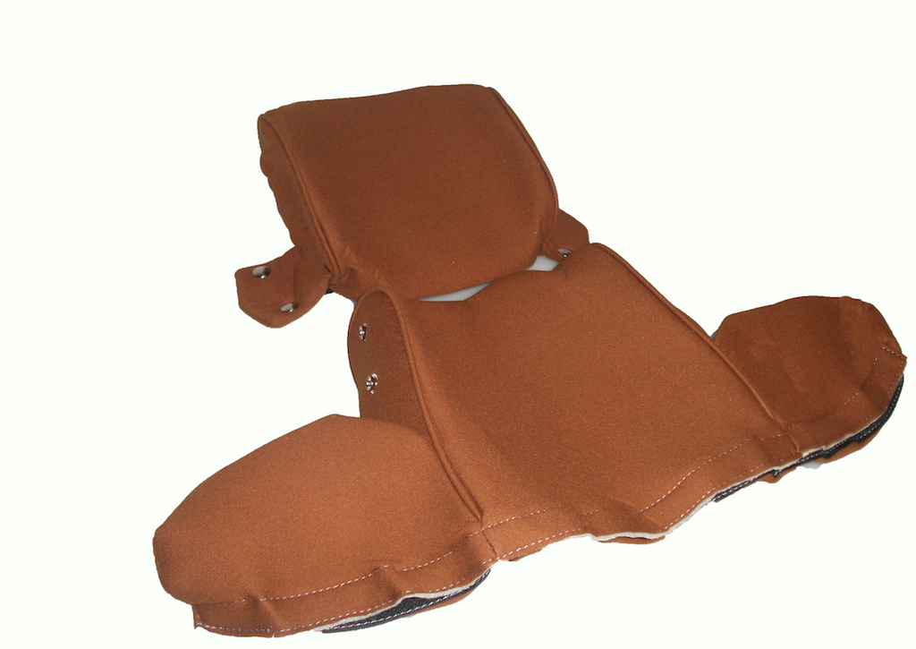 Head rest cover with gold cloth trimming wide model 2 pieces Citroën ID/DS