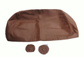 Kopfstützenbezug mit hellbrauner Lederberandung für alte Modelle (Taschenform) breite Ausführung 1 Stück Citroën ID/DS