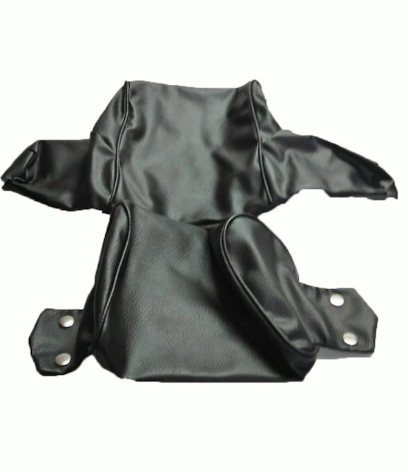 Head rest cover with black leatherette trimming wide model 2 pieces Citroën ID/DS