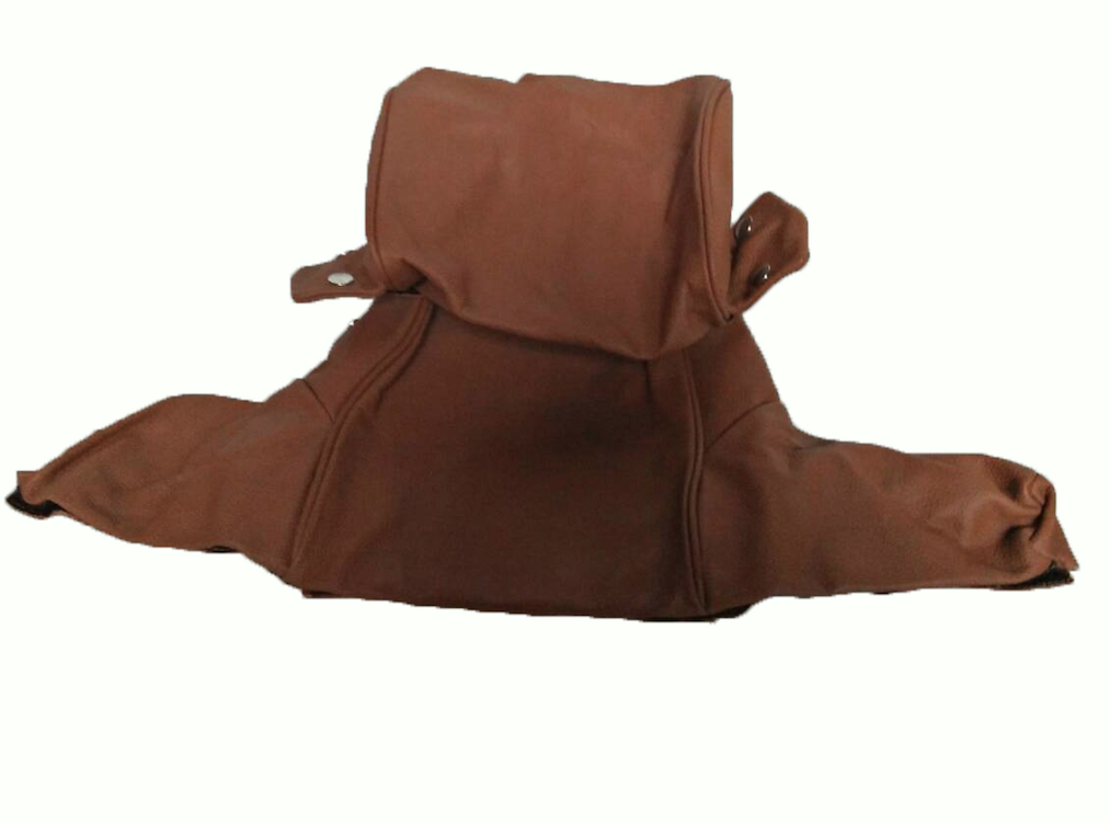 Head rest cover with light brown leather trimming wide model 2 pieces Citroën ID/DS